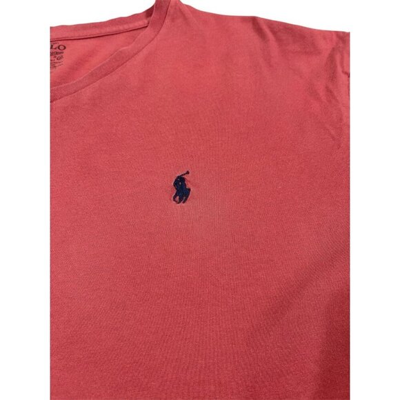 Polo Ralph Lauren Mens Size Large Classic Fit V Neck T Shirt Spring Red - Picture 4 of 7